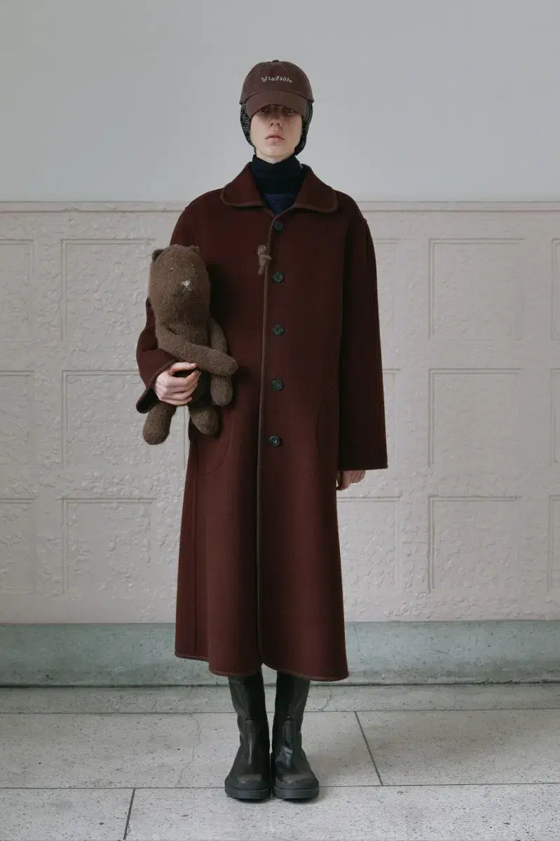 비아플레인 VIA ROWAN WOOL LONG COAT 롱코트 새상품